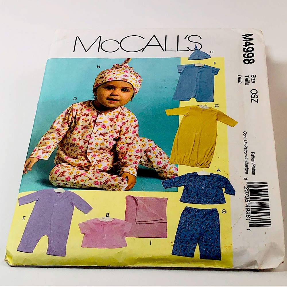 New Uncut McCall’s M4998 Sewing Pattern